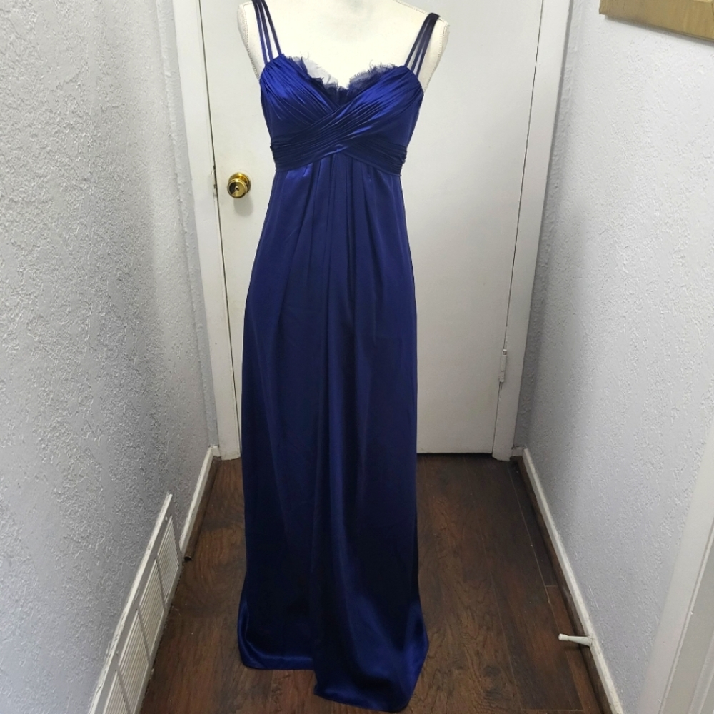Marc Bouwer Silk Navy Blue Glamit! Gown, Size 6